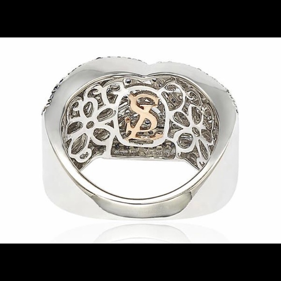 Levian blue and white sapphire ring - Picture 2 of 5